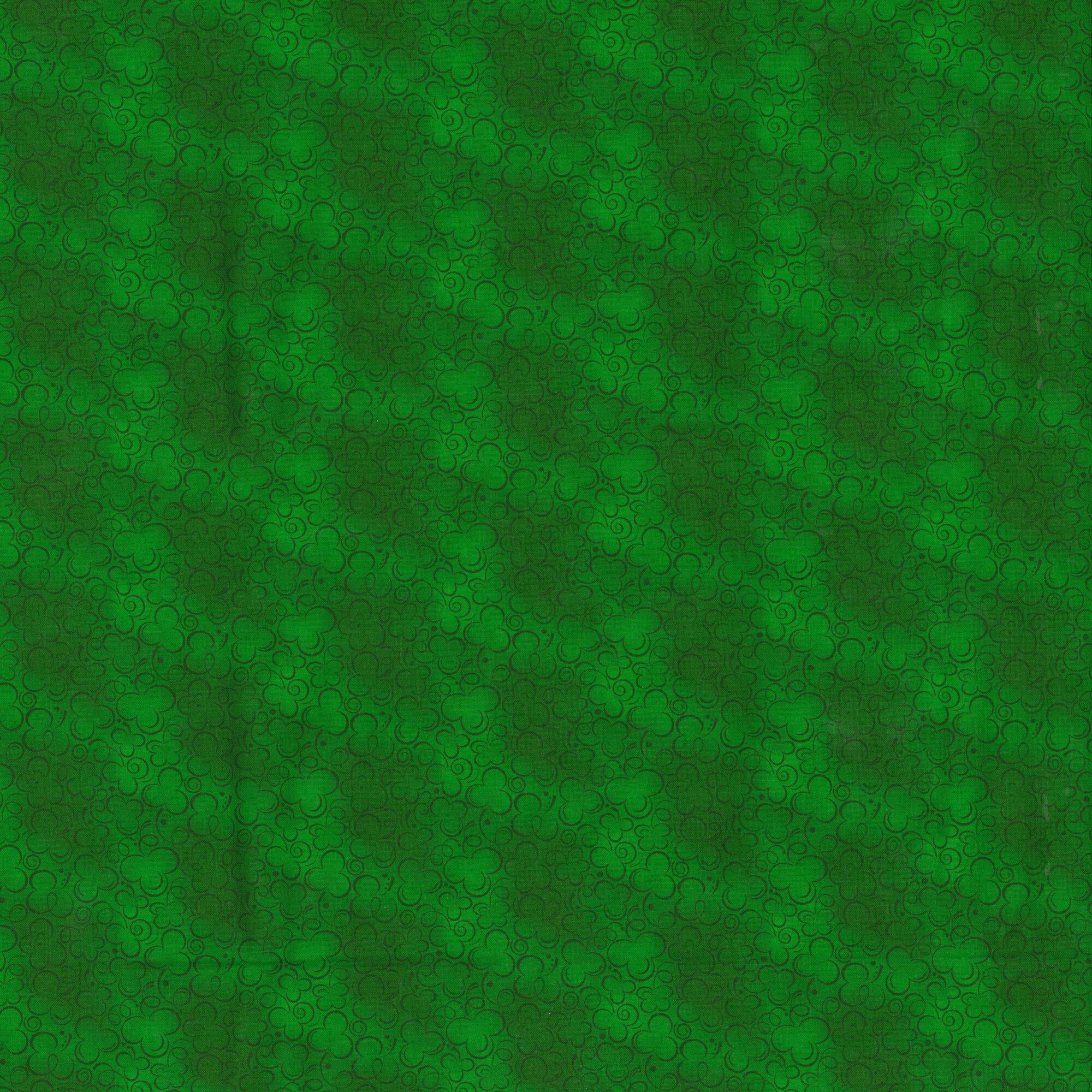 Fabric Traditions Green Shamrock Cotton Fabric